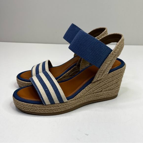 MIA Brittni Espadrille wedges blue white - 7.5 - Picture 3 of 12